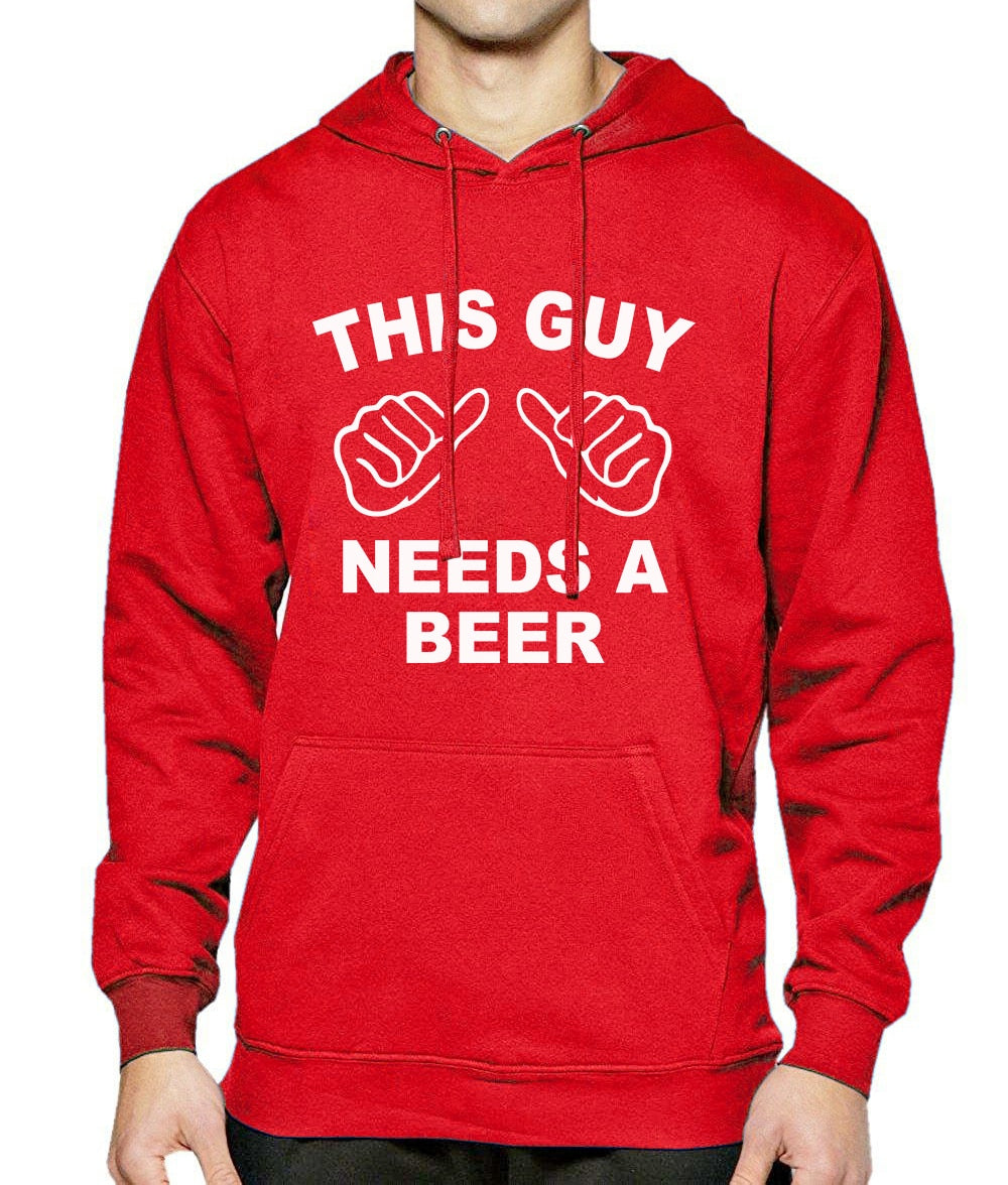 THIS GUY NEEDS A BEER - Hoody For Men Sweatshirts